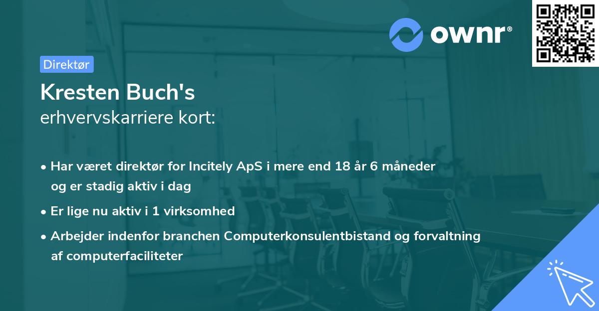 Kresten Buch's erhvervskarriere kort