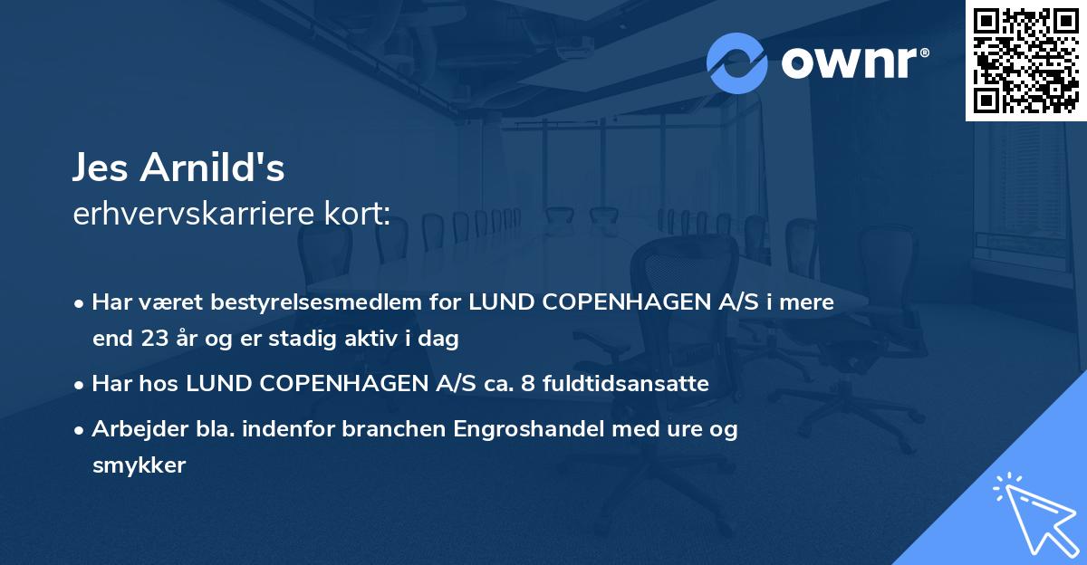 Jes Arnild's erhvervskarriere kort