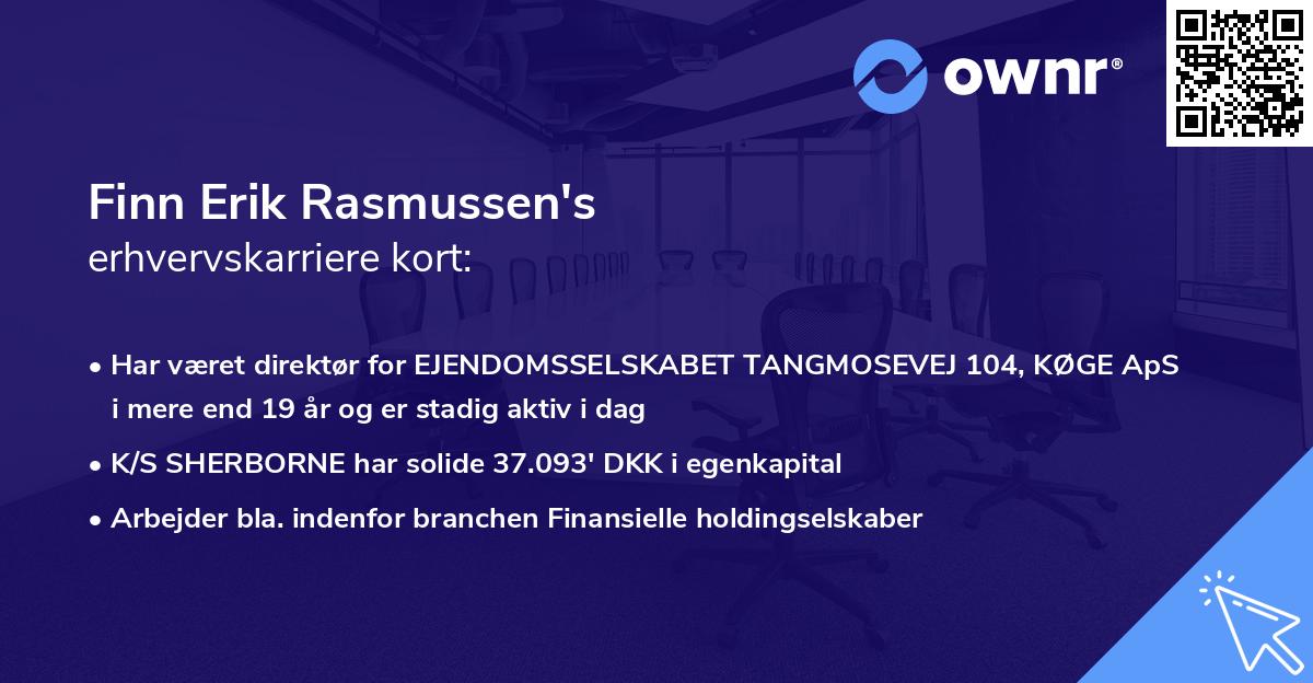 Finn Erik Rasmussen's erhvervskarriere kort