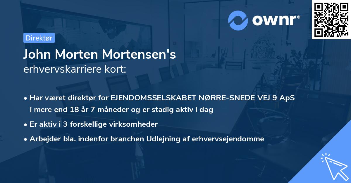 John Morten Mortensen's erhvervskarriere kort