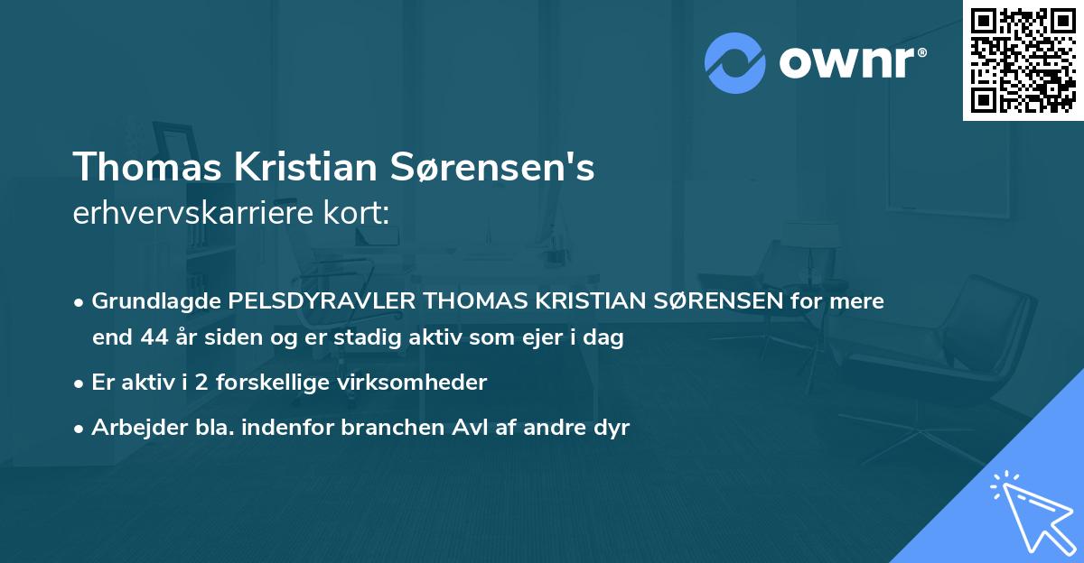 Thomas Kristian Sørensen's erhvervskarriere kort