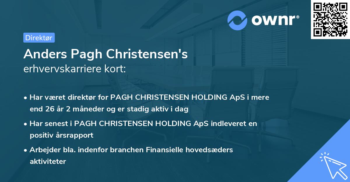 Anders Pagh Christensen's erhvervskarriere kort