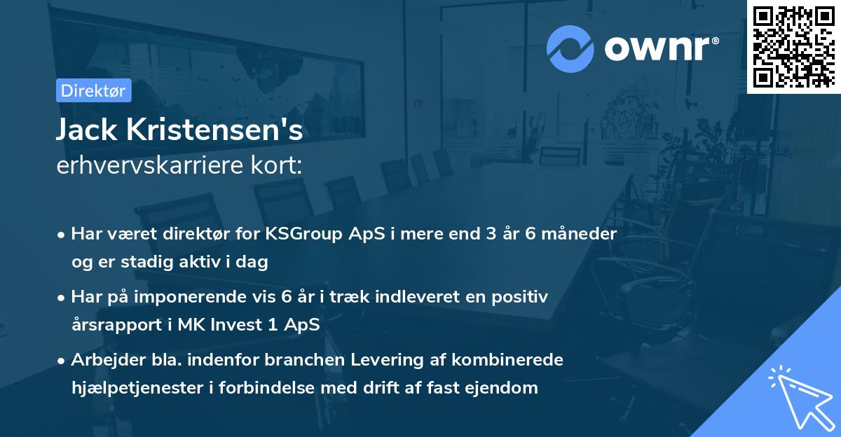 Jack Kristensen's erhvervskarriere kort