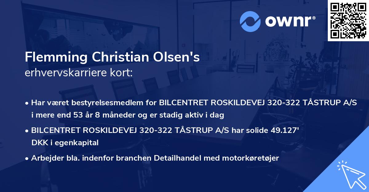 Flemming Christian Olsen's erhvervskarriere kort