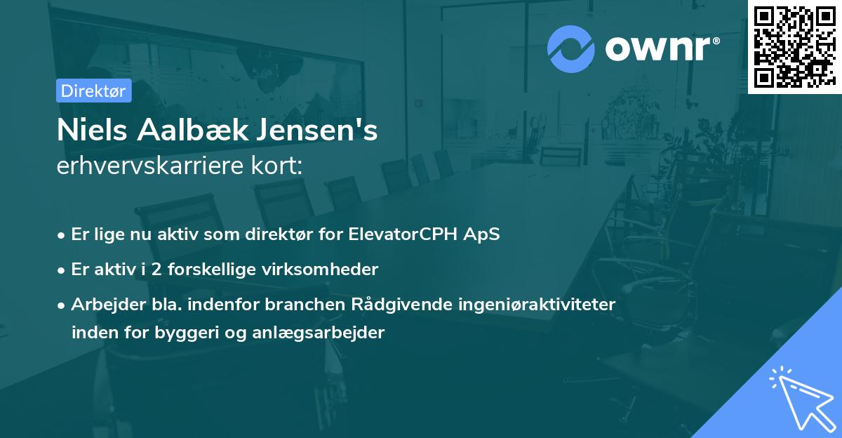 Niels Aalbæk Jensen's erhvervskarriere kort