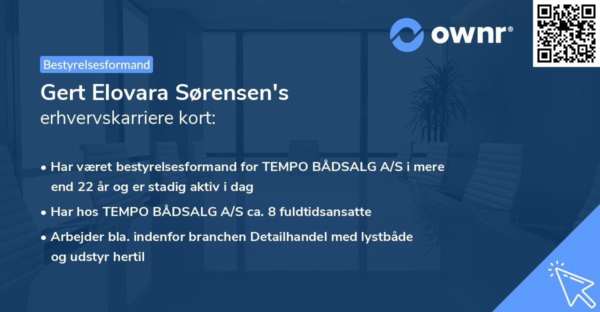 Gert Elovara Sørensen's erhvervskarriere kort