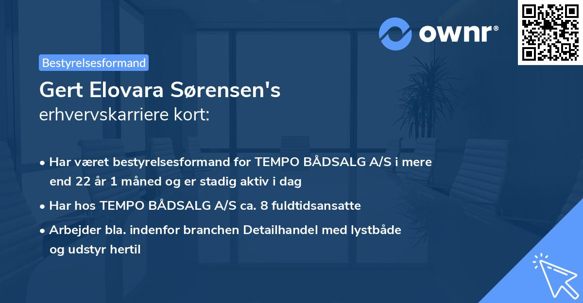 Gert Elovara Sørensen's erhvervskarriere kort