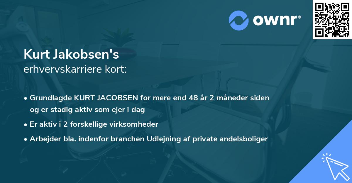 Kurt Jakobsen's erhvervskarriere kort