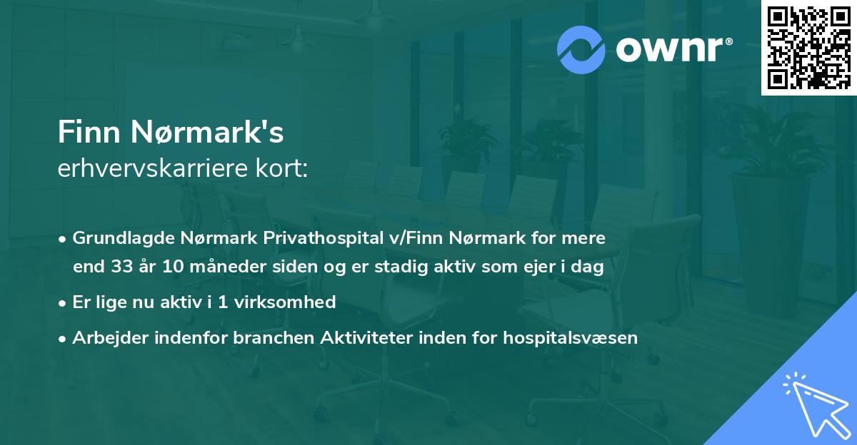 Finn Nørmark's erhvervskarriere kort