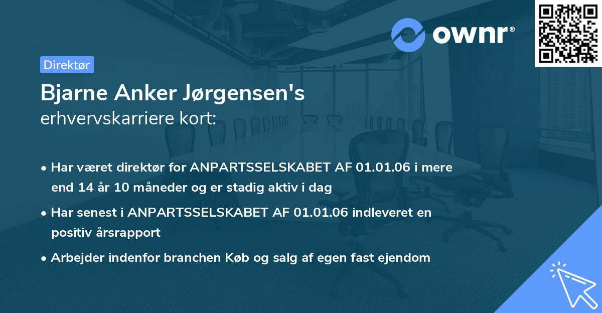 Bjarne Anker Jørgensen's erhvervskarriere kort
