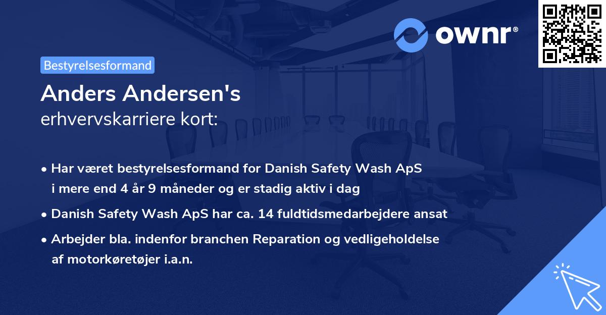 Anders Andersen's erhvervskarriere kort