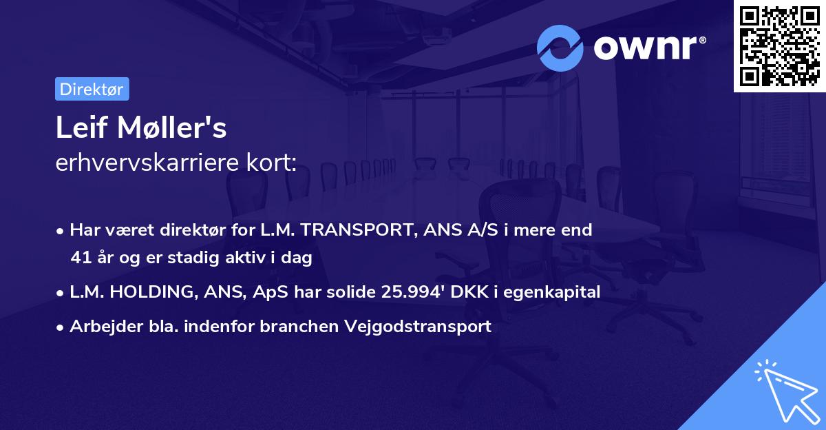 Leif Møller's erhvervskarriere kort
