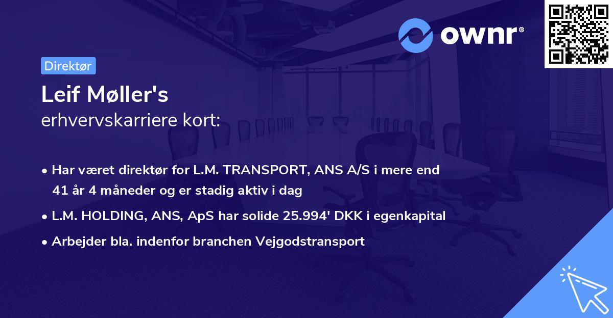 Leif Møller's erhvervskarriere kort