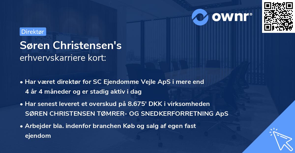 Søren Christensen's erhvervskarriere kort