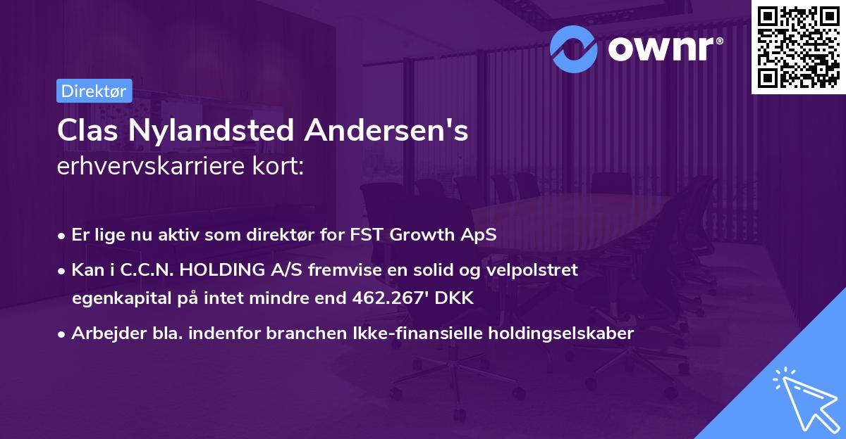 Clas Nylandsted Andersen's erhvervskarriere kort