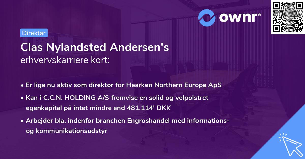 Clas Nylandsted Andersen's erhvervskarriere kort