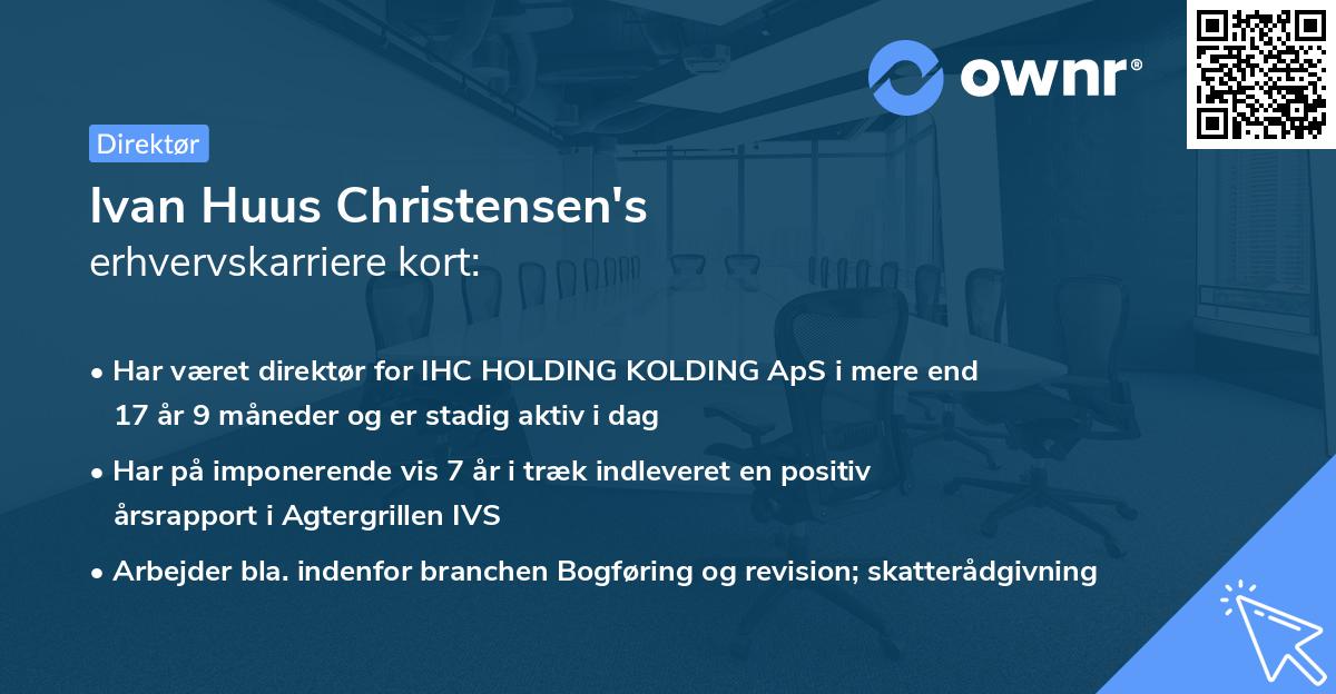 Ivan Huus Christensen's erhvervskarriere kort