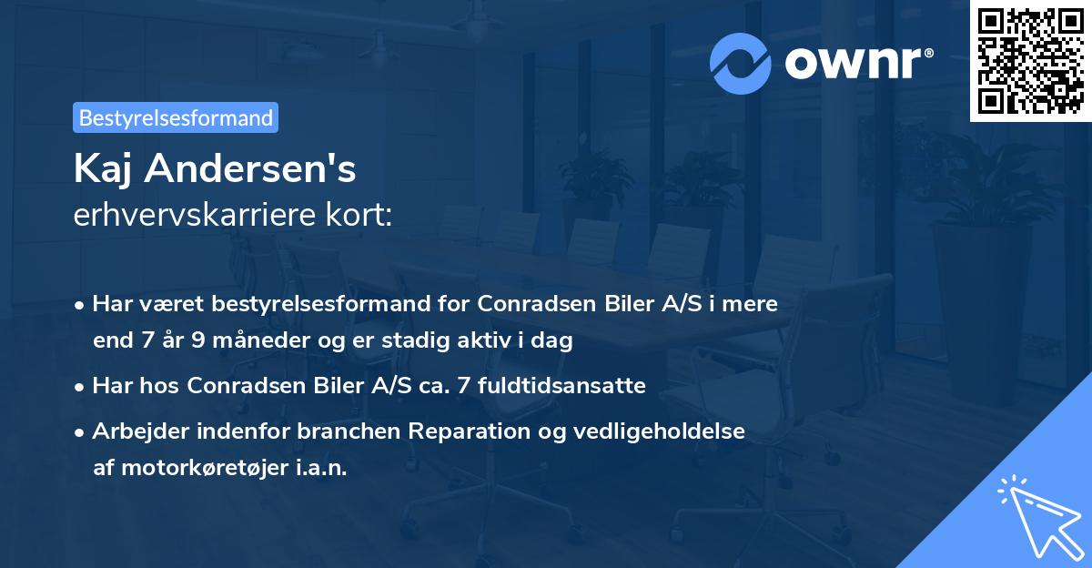 Kaj Andersen's erhvervskarriere kort