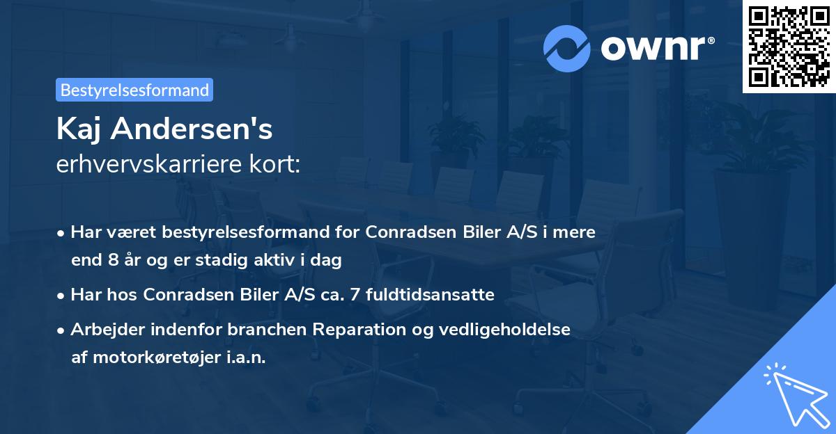 Kaj Andersen's erhvervskarriere kort