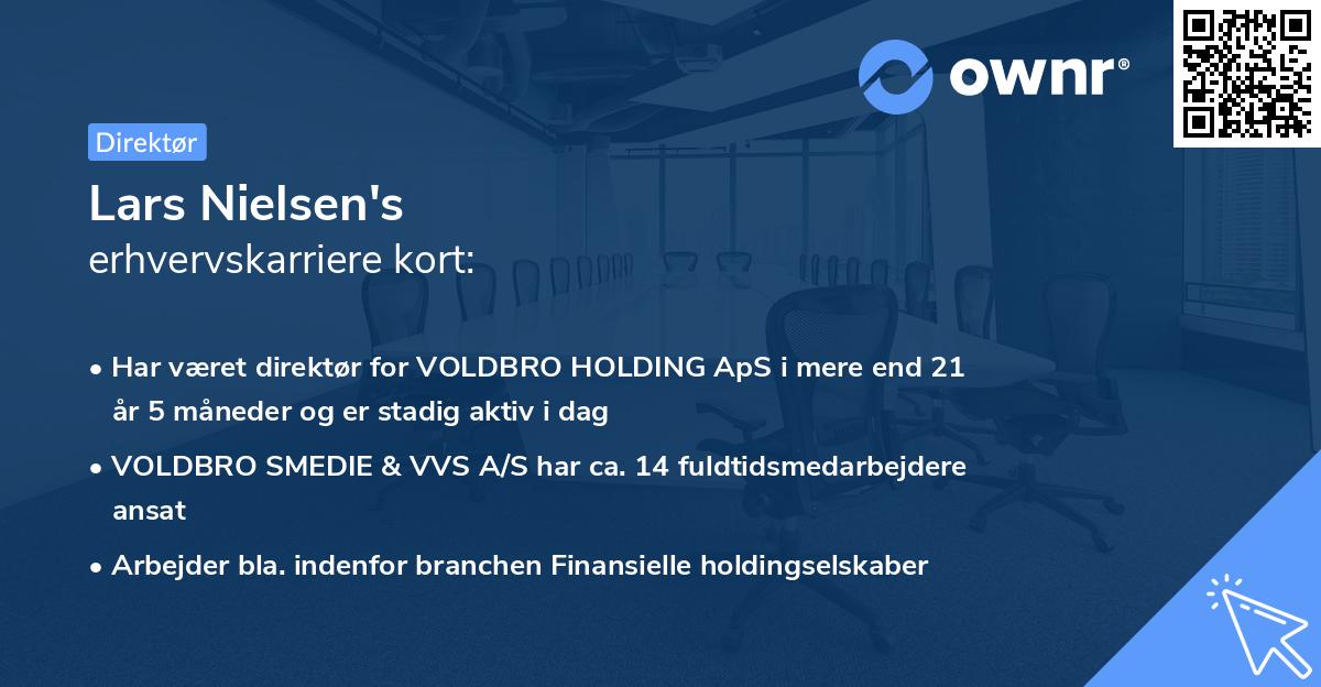 Lars Nielsen's erhvervskarriere kort