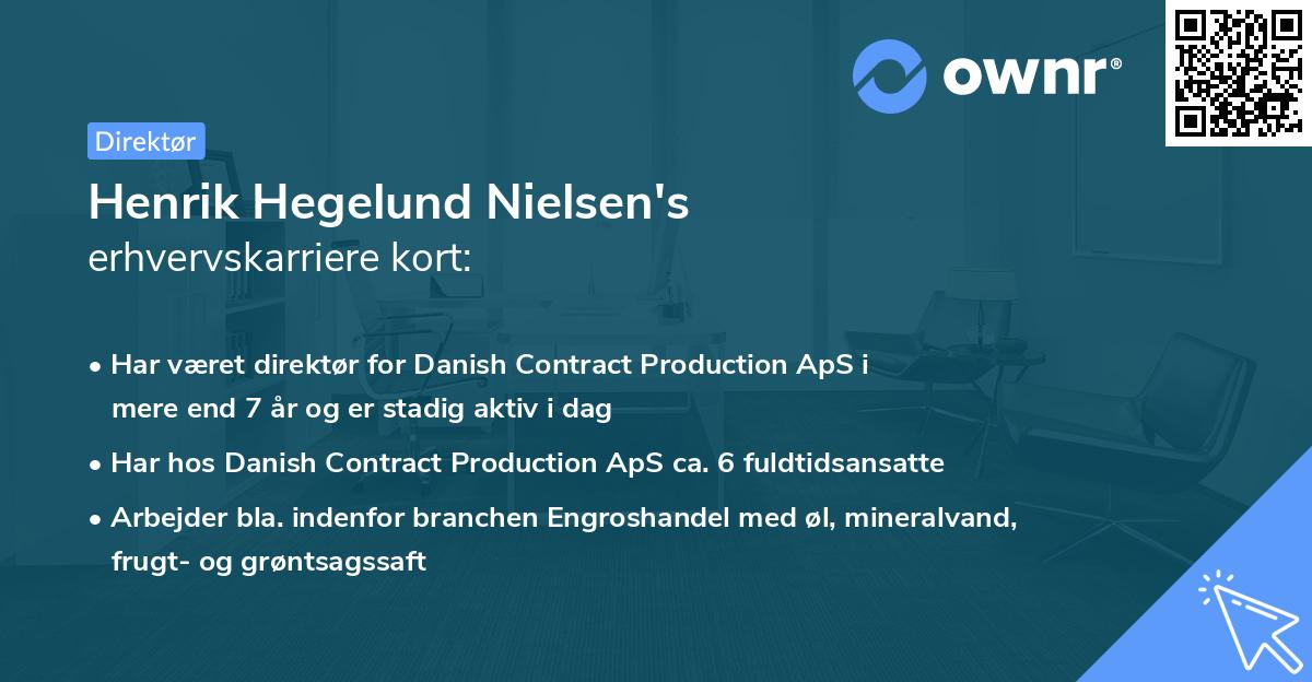 Henrik Hegelund Nielsen's erhvervskarriere kort