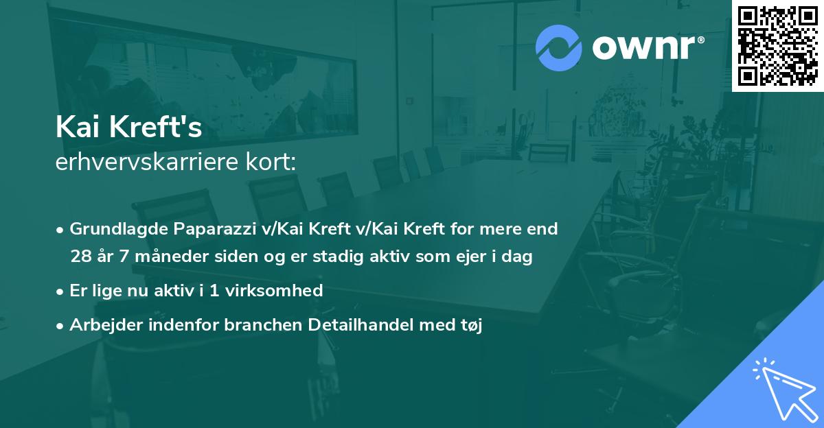 Kai Kreft's erhvervskarriere kort