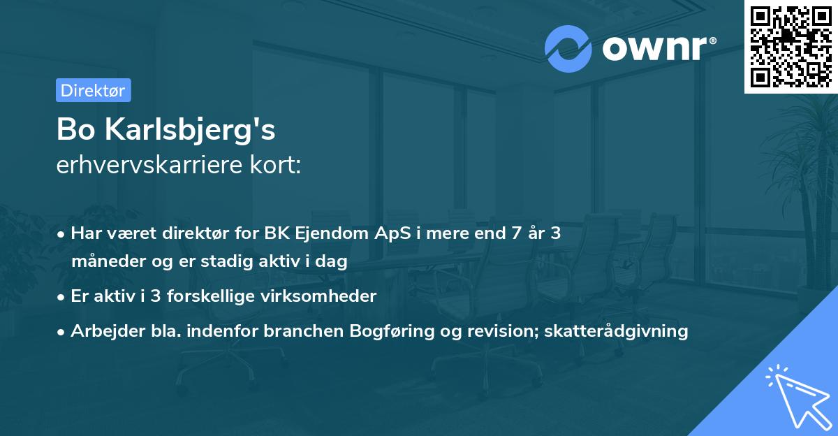 Bo Karlsbjerg's erhvervskarriere kort
