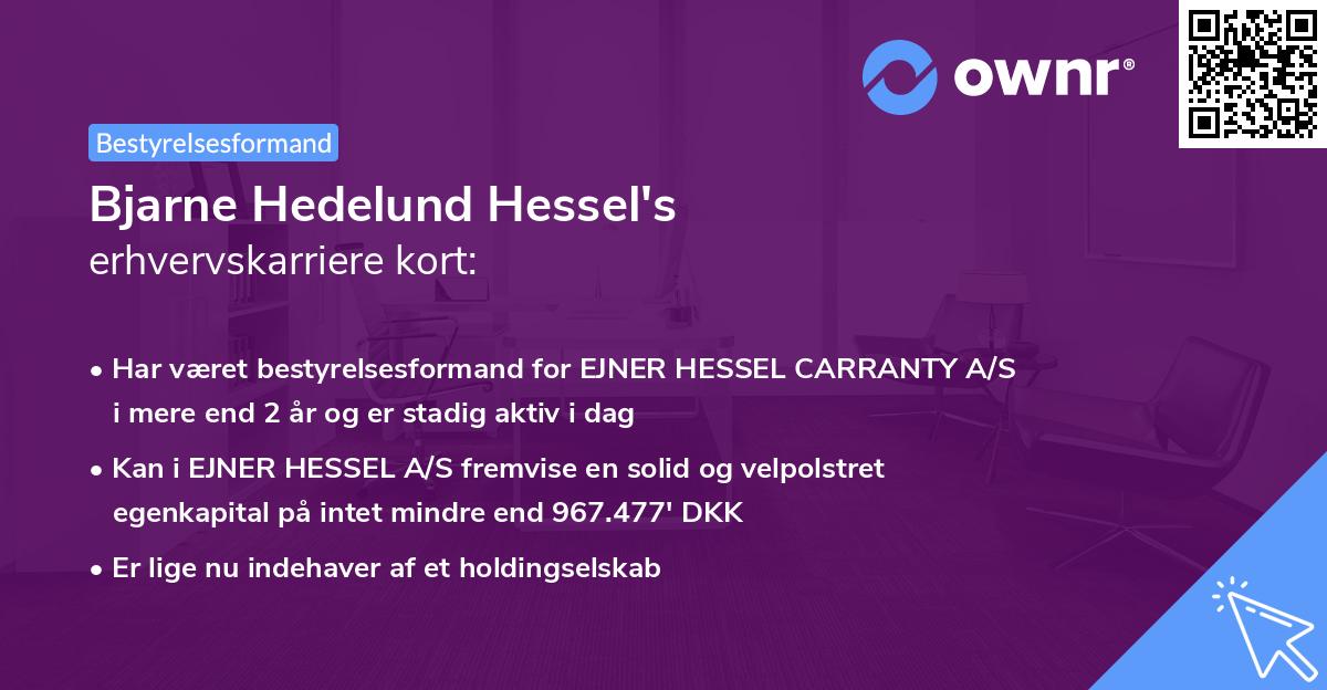 Bjarne Hedelund Hessel's erhvervskarriere kort