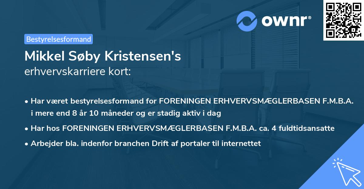 Mikkel Søby Kristensen's erhvervskarriere kort