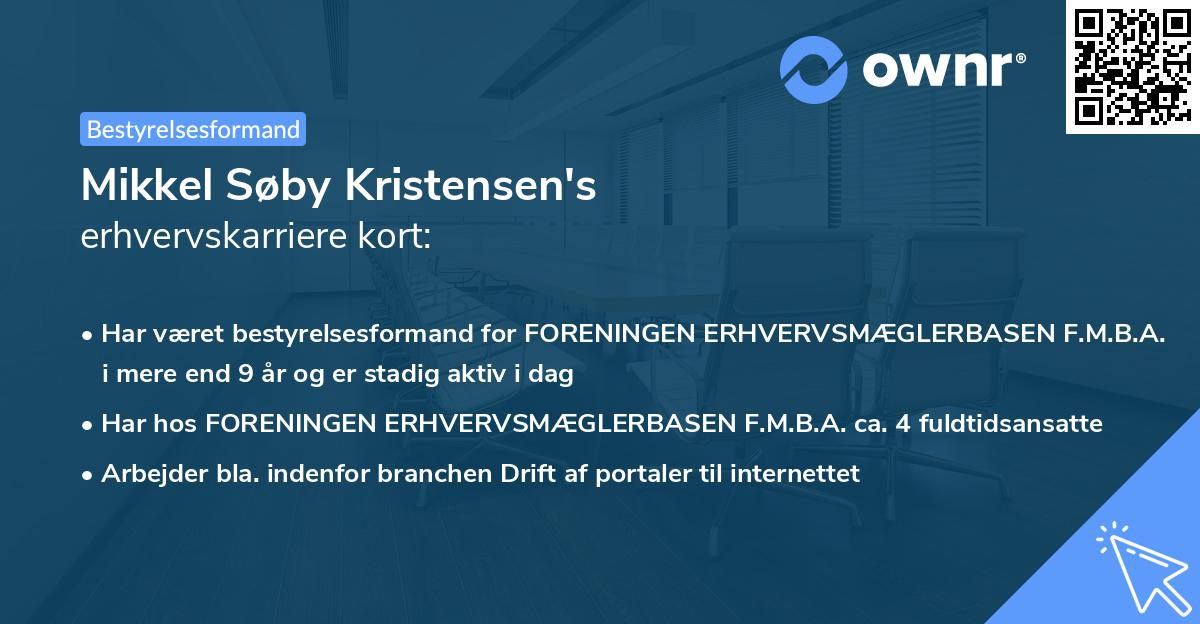 Mikkel Søby Kristensen's erhvervskarriere kort