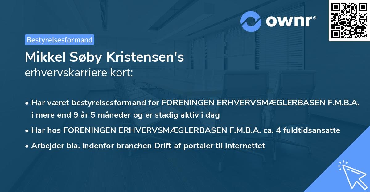 Mikkel Søby Kristensen's erhvervskarriere kort