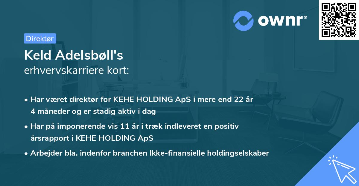 Keld Adelsbøll's erhvervskarriere kort