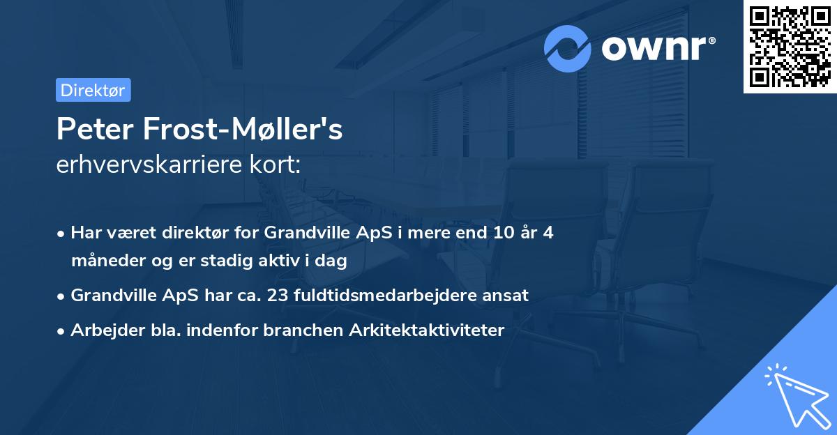 Peter Frost-Møller's erhvervskarriere kort