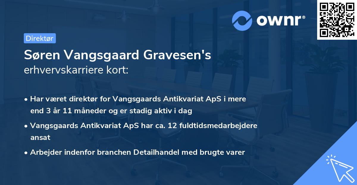 Søren Vangsgaard Gravesen's erhvervskarriere kort