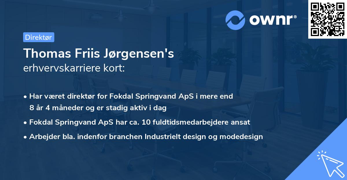 Thomas Friis Jørgensen's erhvervskarriere kort