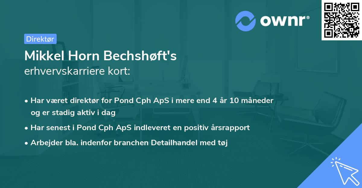 Mikkel Horn Bechshøft's erhvervskarriere kort