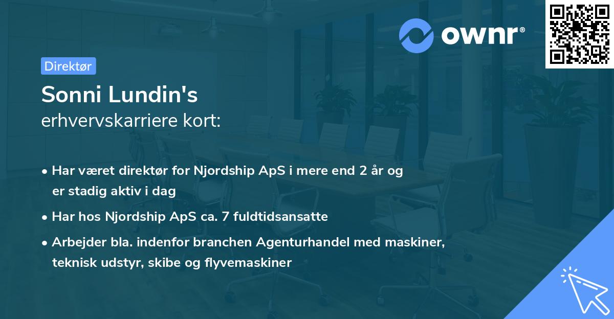 Sonni Lundin's erhvervskarriere kort