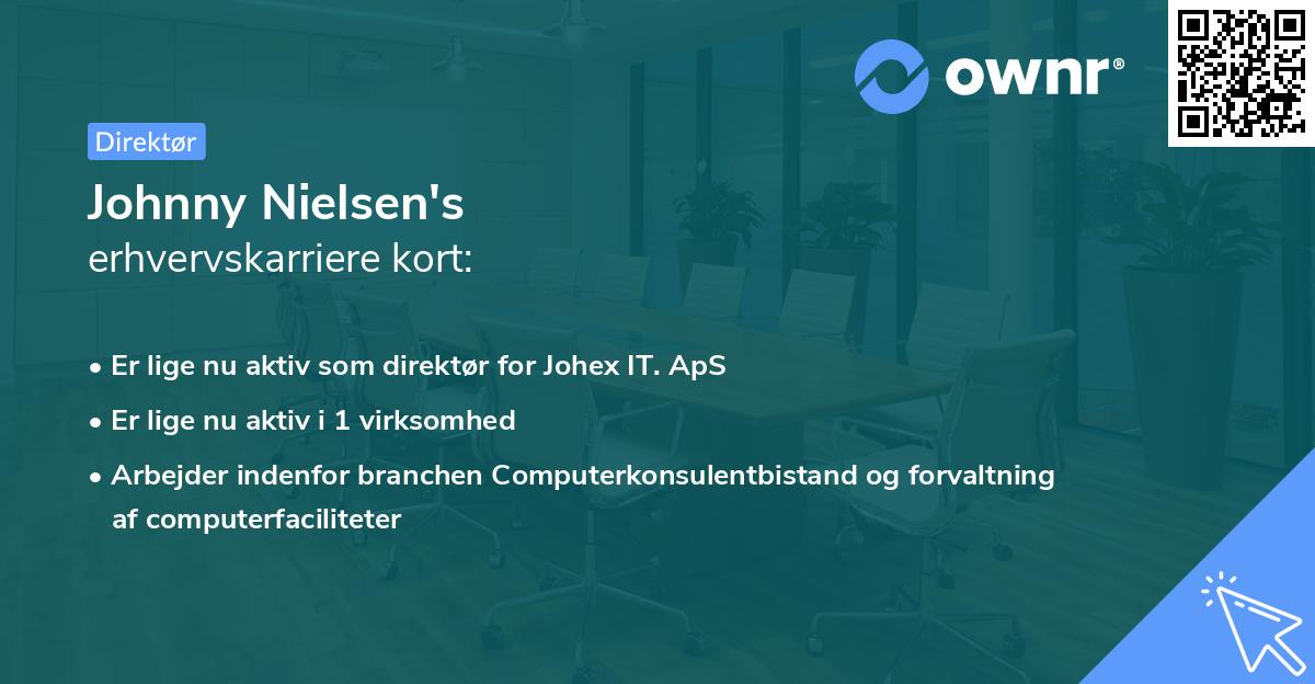 Johnny Nielsen's erhvervskarriere kort