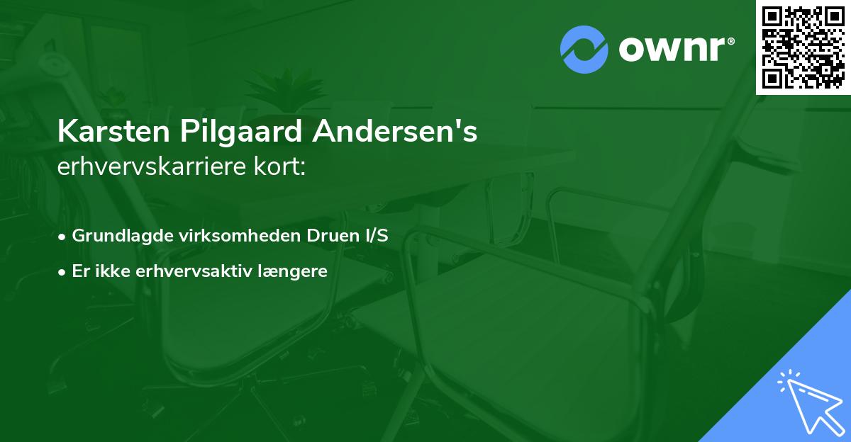 Karsten Pilgaard Andersen's erhvervskarriere kort