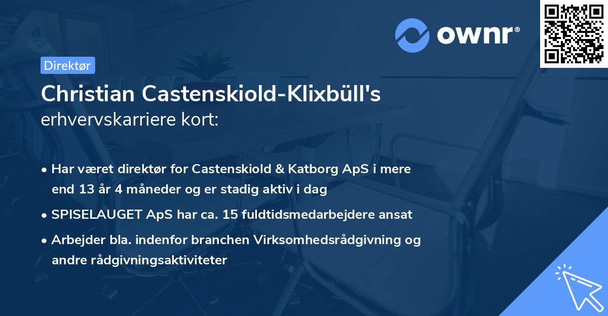 Christian Castenskiold-Klixbüll's erhvervskarriere kort