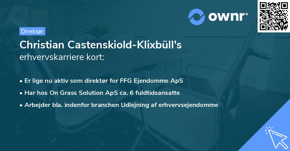 Christian Castenskiold-Klixbüll's erhvervskarriere kort