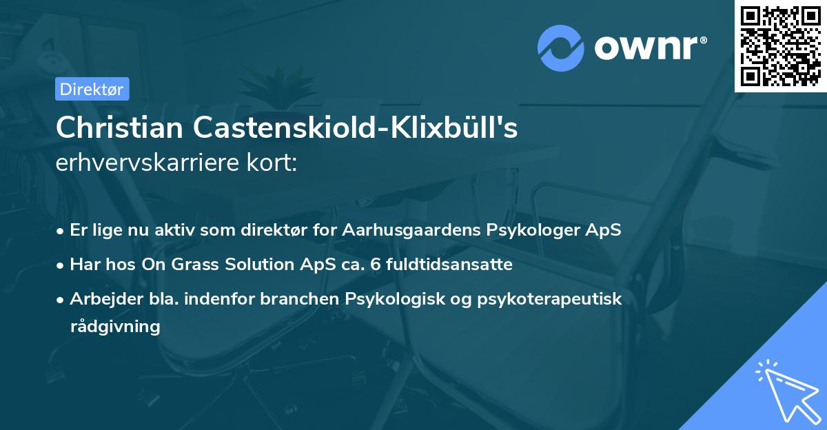Christian Castenskiold-Klixbüll's erhvervskarriere kort