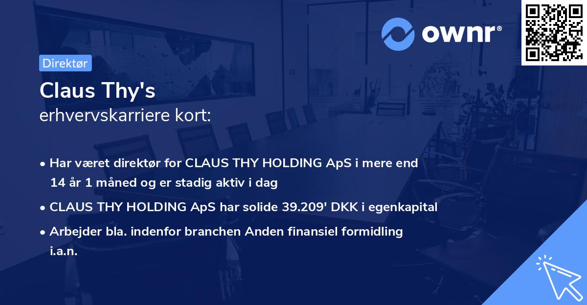 Claus Thy's erhvervskarriere kort