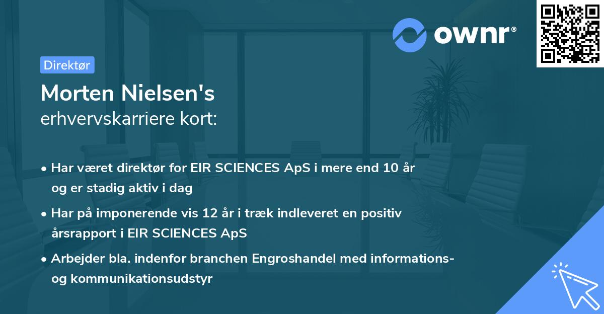 Morten Nielsen's erhvervskarriere kort