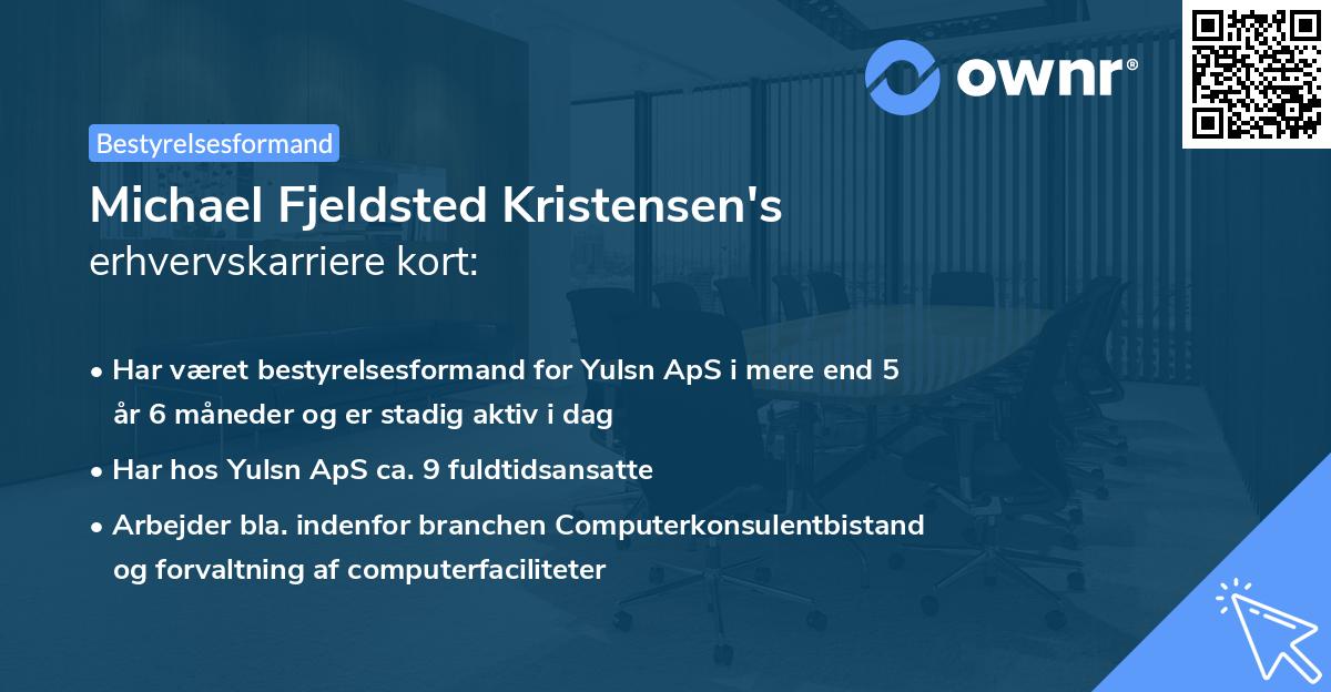 Michael Fjeldsted Kristensen's erhvervskarriere kort
