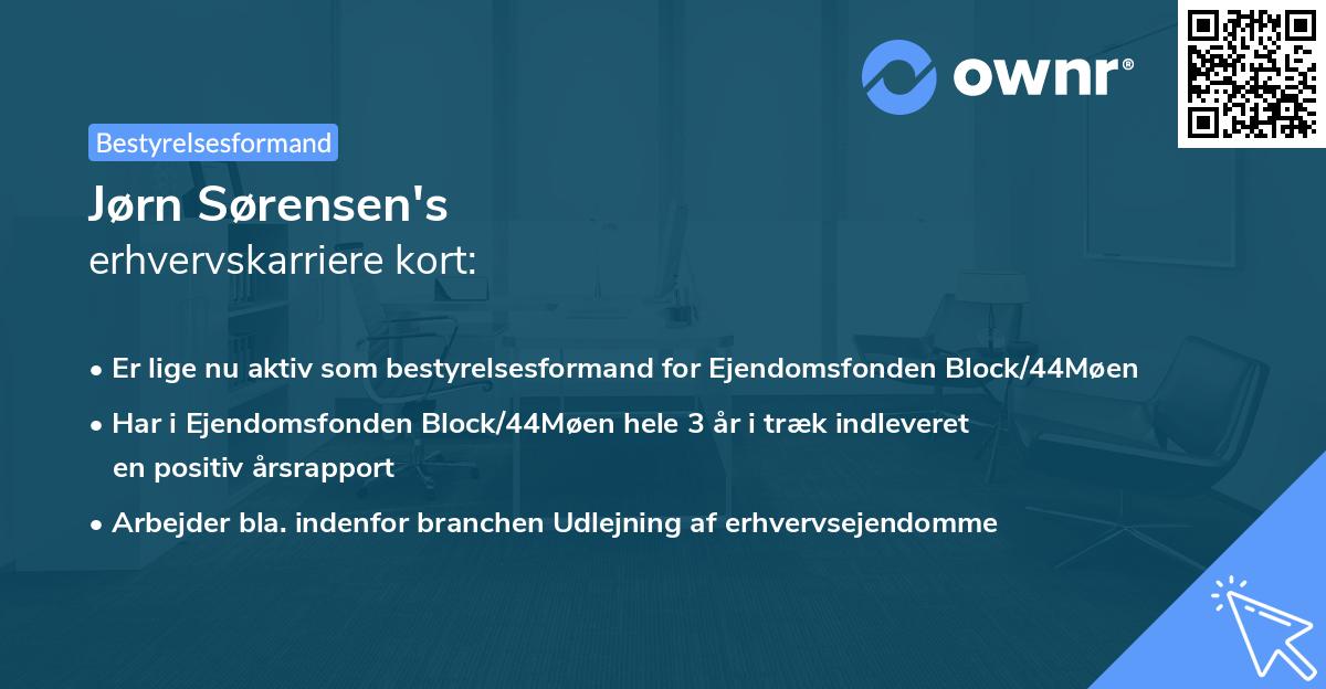 Jørn Sørensen's erhvervskarriere kort