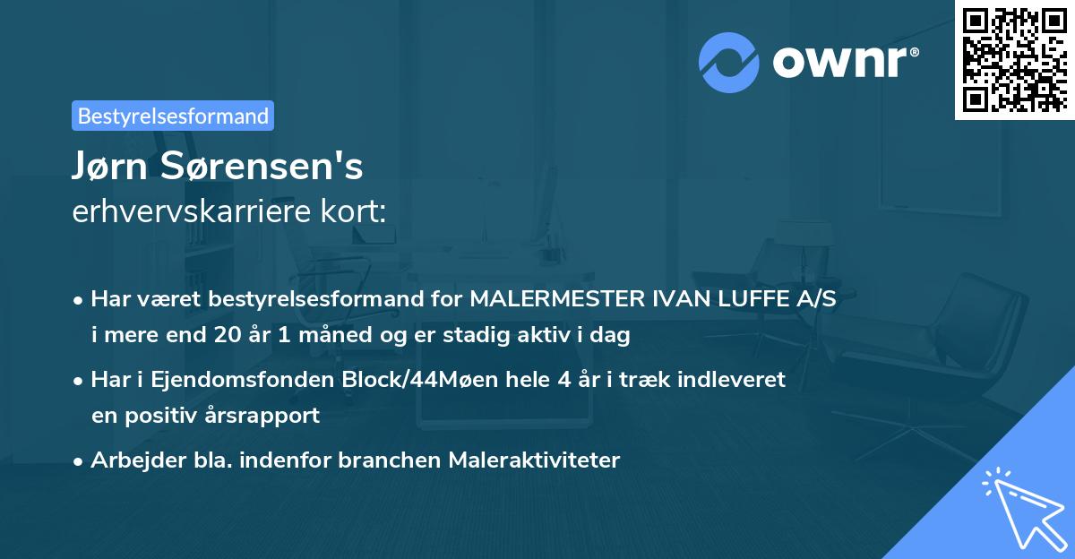 Jørn Sørensen's erhvervskarriere kort