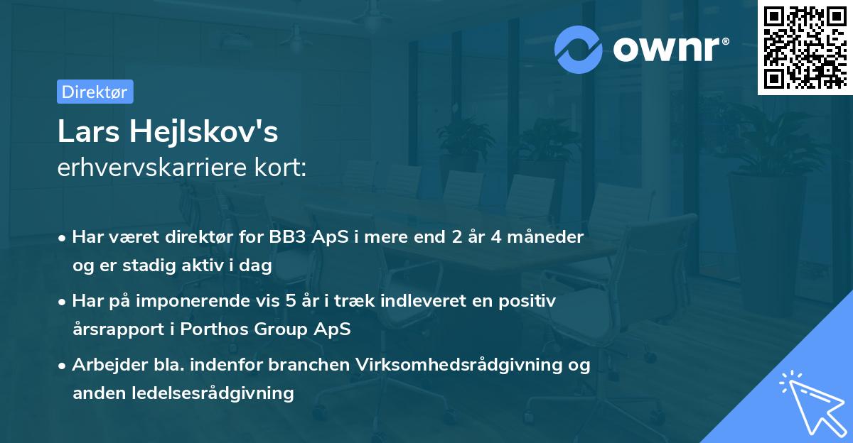 Lars Hejlskov's erhvervskarriere kort