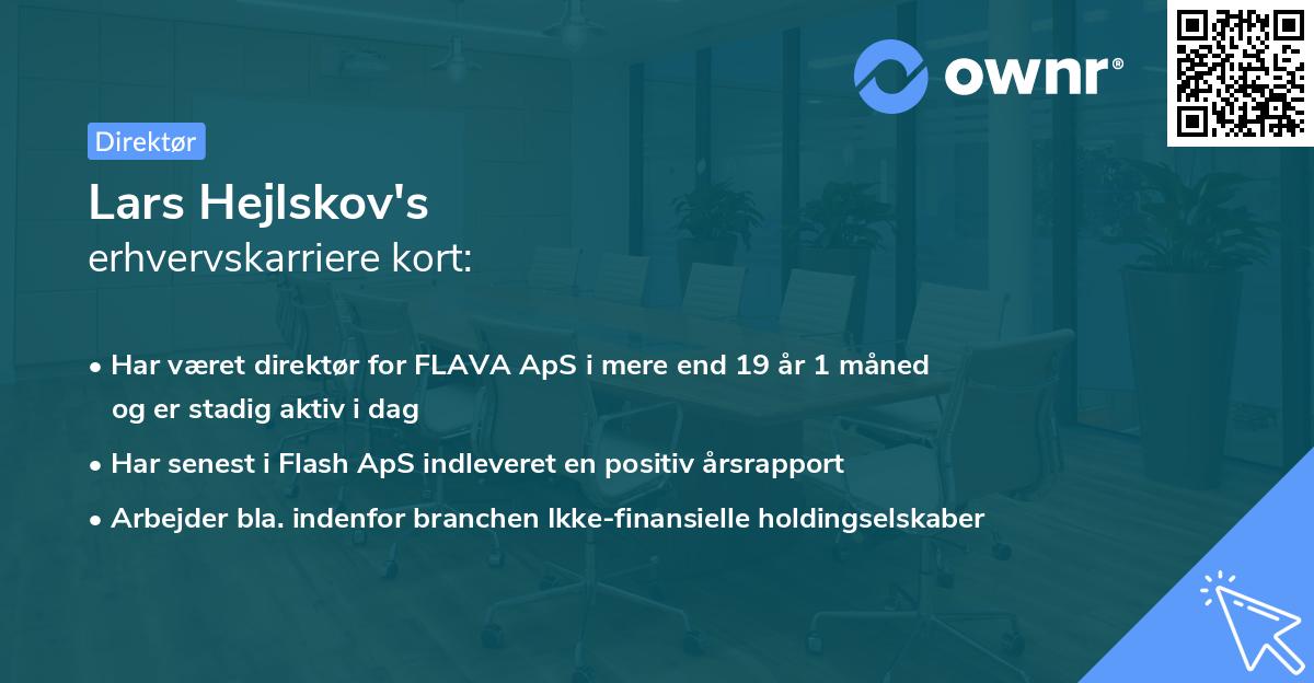 Lars Hejlskov's erhvervskarriere kort