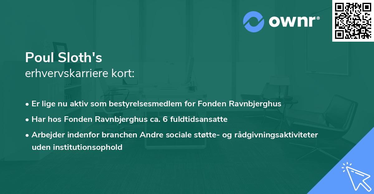 Poul Sloth's erhvervskarriere kort